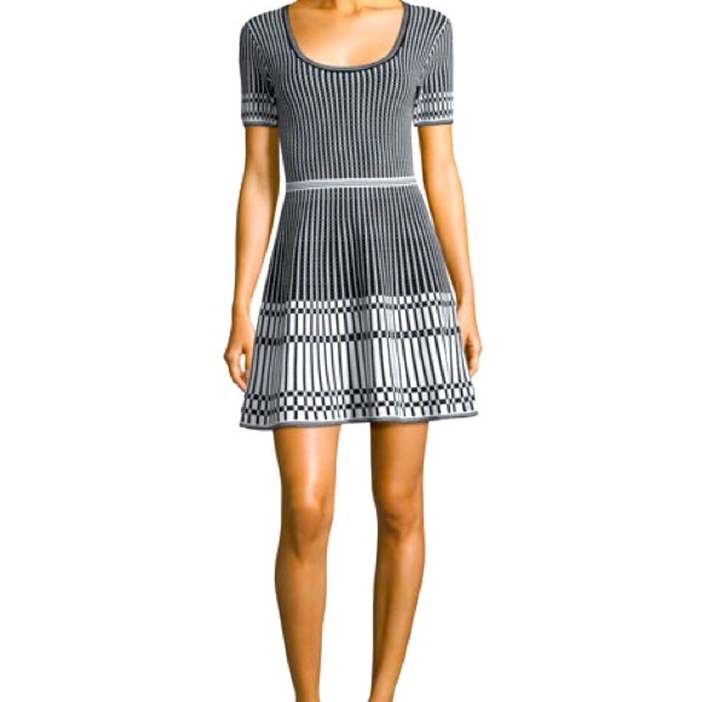 DVF Black and White Dress